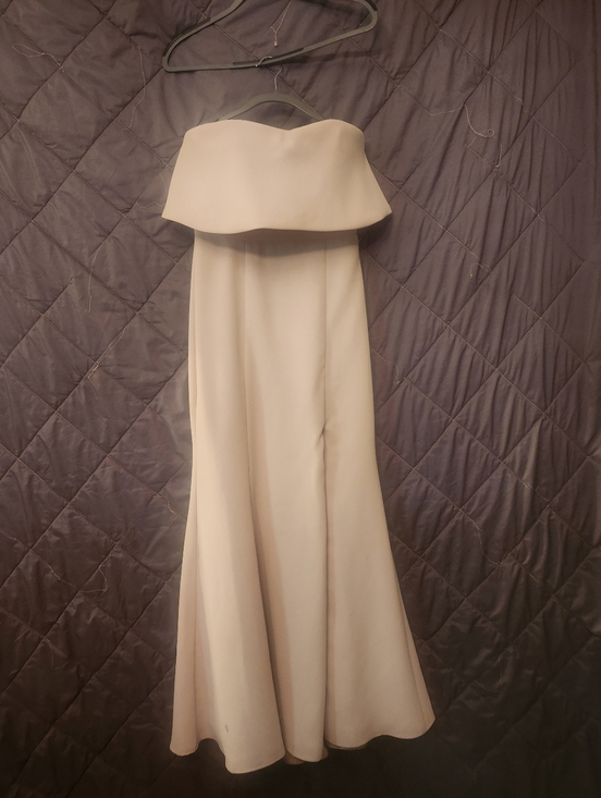 Dresses & Skirts - Strapless Beige Evening Gown - AS IS